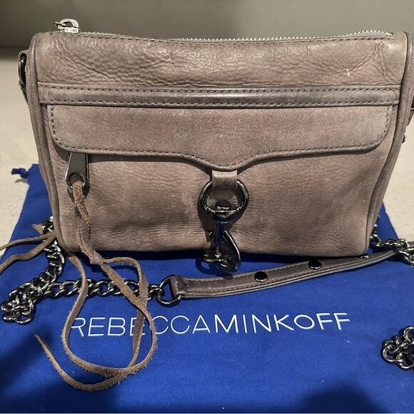 Rebecca Minkoff suade leather bag with chain - Picture 1 of 5